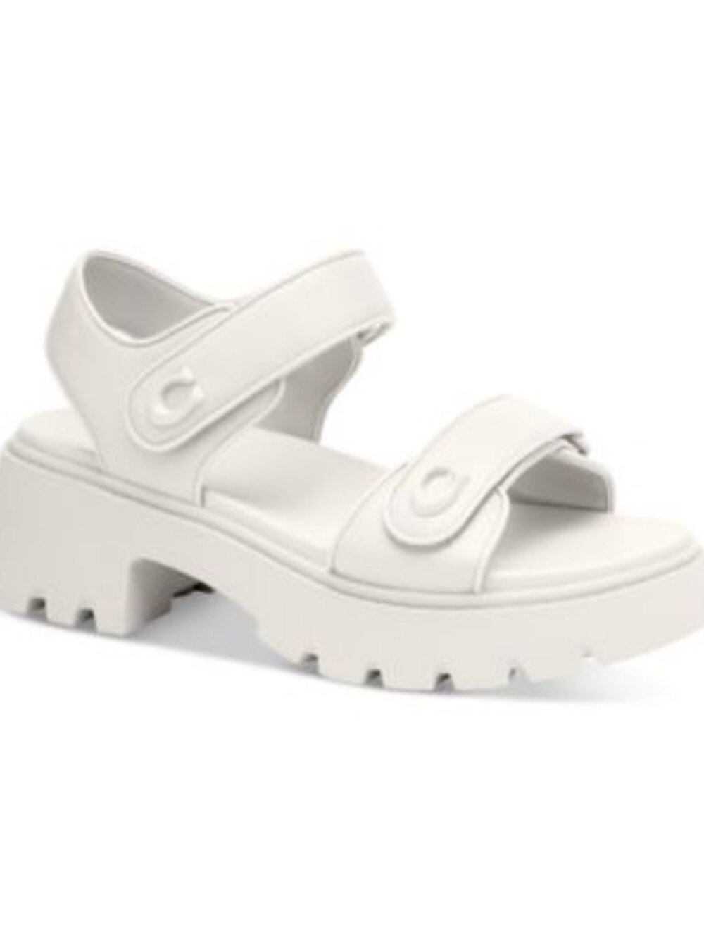 COACH Brynn Buckled Leather Platform Sandals